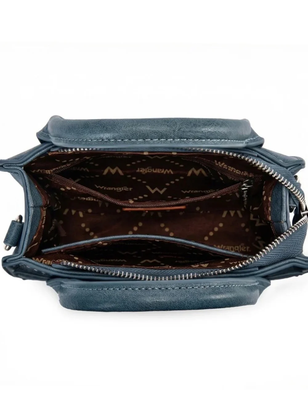 Wrangler Chevron Stitch Tote Crossbody Bag - Jean